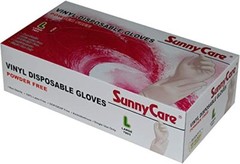 100qty Vinyl Gloves (Powder Free) Size L – Large