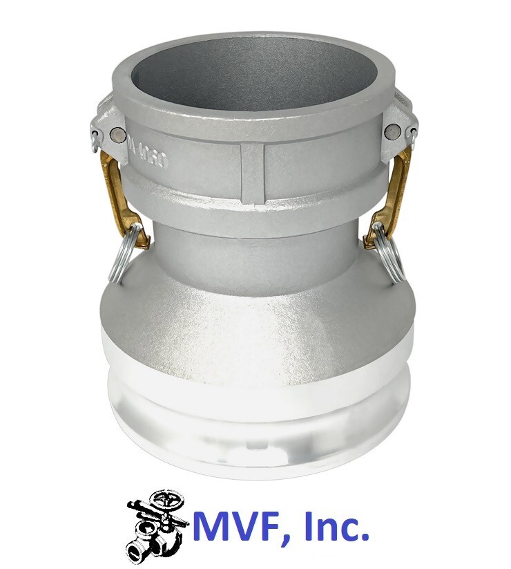 Type DA, 3″ Female Coupler x 4″ Male Adapter, Aluminum, Camlock DA3040AL