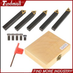 Findmall 5Pcs 1/2″ Indexable Carbide Insert Turning Tooling Bit Holder For Lathe