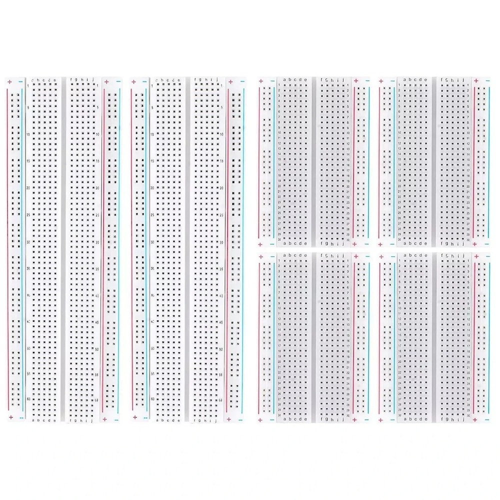 Breadboard, 6PCS Bread Board, Breadboard Kit Includes 2PCS 830 Point + 4PCS 400