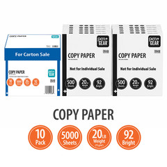 Pen+Gear Copy Paper 8.5″ x 11″, 92 Bright White 20 lb. 10 Ream Case 5,000 Sheets