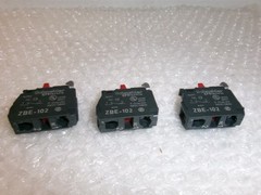 Schneider Electric ZBE-102 Contact Block (Lot of 3) New