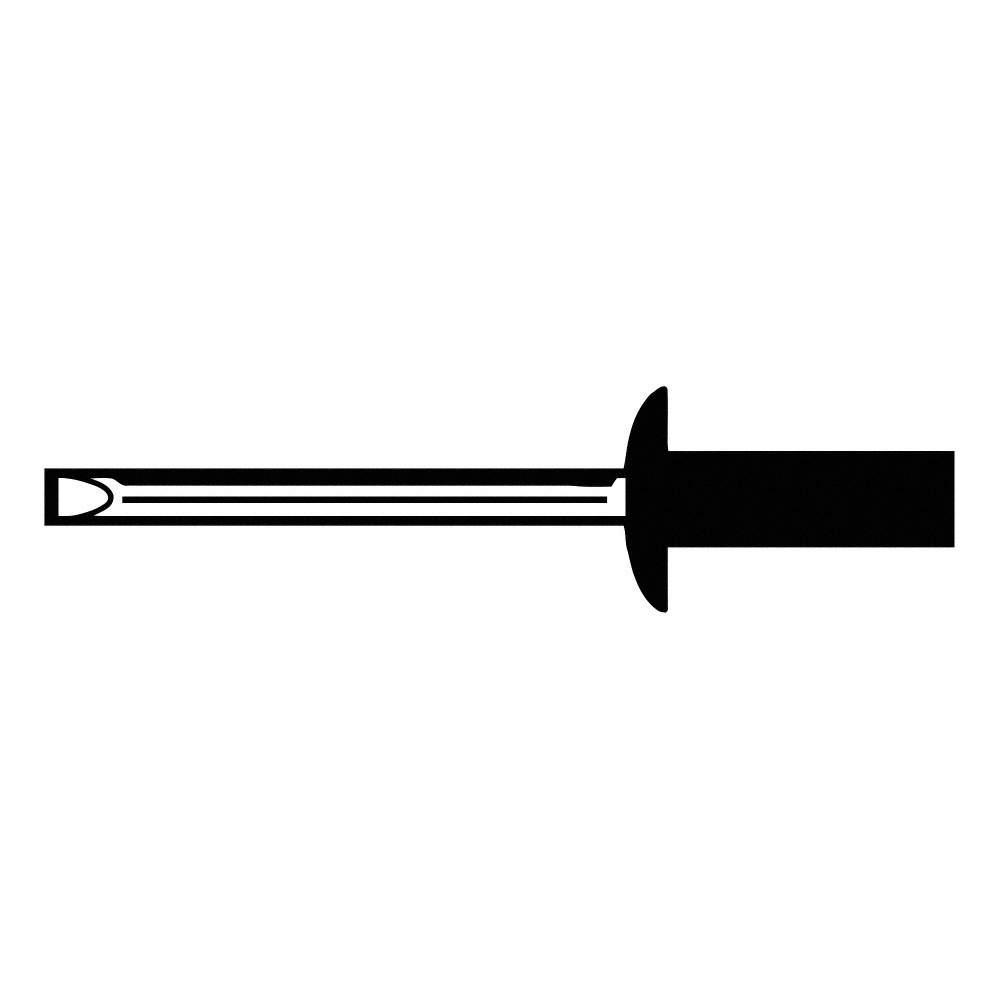 GRAINGER APPROVED U33610.018.0066 Blind Rivet,3/16Inx0.656In,Dome,PK250 32MN09