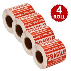 2000 Fragile Stickers 2×3 Handle with Care Thank You Warning Labels Mailing US