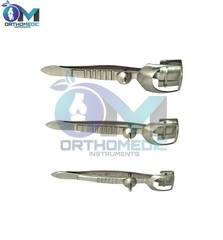 3Pcs Waddell Clamp 18mm 22mm 26mm Bilamellar Tarsal Trachomatous Trichiasis Inst