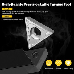 3/8 Inch Carbide Insert Lathe Cutting Tools 5 Set Turning Tool Bits Metal