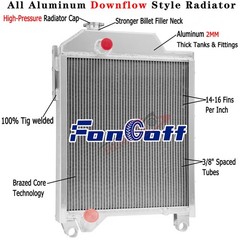 4Row Radiator Fit John Deere 1640 1641 1840 2040 2140 2141 2350 2550 AL31237