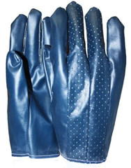12 PAIR Nitrile Coated Protective Landscaping Gardening Grip Work Gloves LARGE