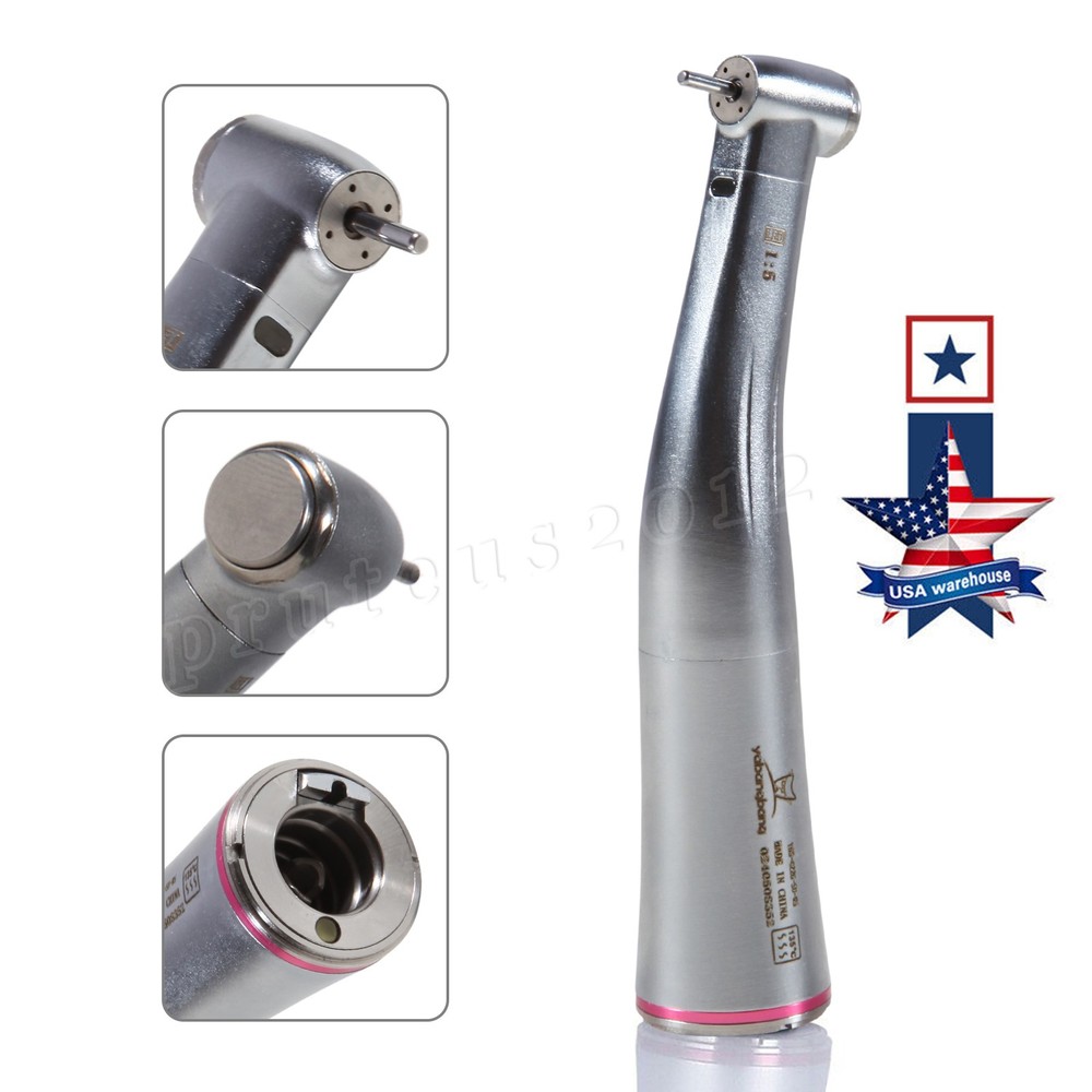 Dental LED Fiber Optic Contra Angle Handpiece 1:5 Increasing Ti-MAX X95L