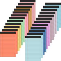 Fuutreo 24 Pcs 5″ X 8″ Legal Pad Writing Notepads 50 Sheets Small Legal Pad Narr