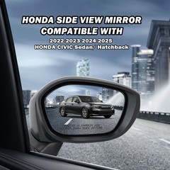 For Honda Civic 2022-2025 Right Passenger Side Mirror Power Heated Signal BSM