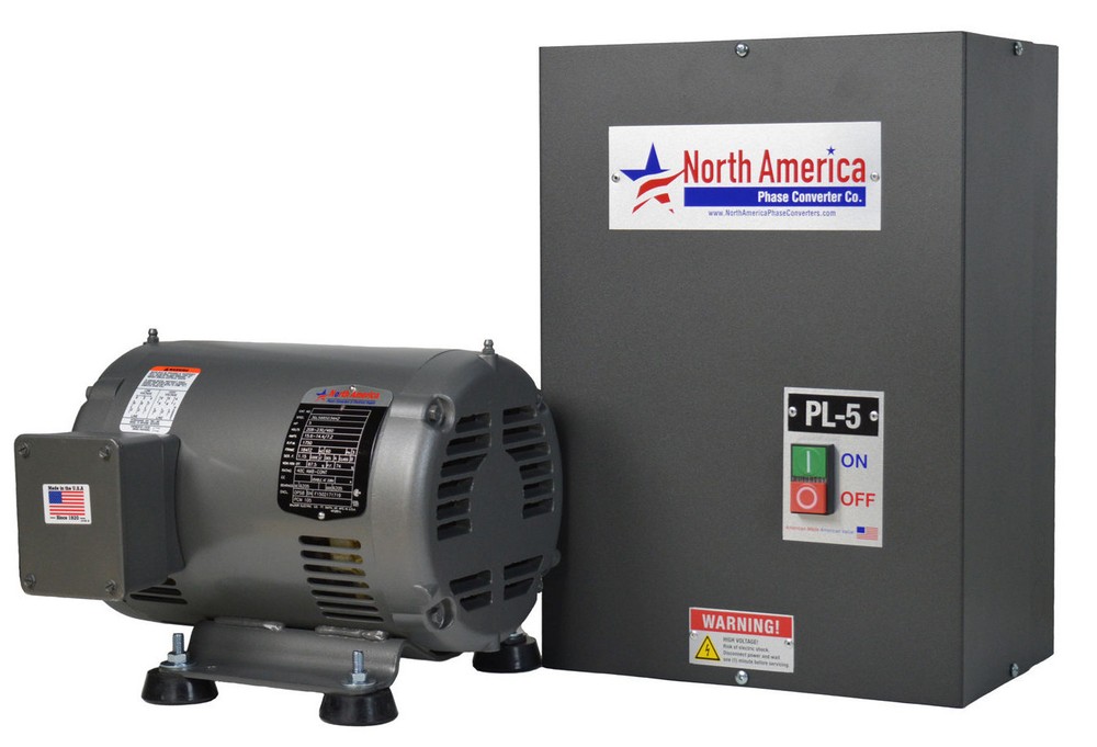 PL-5 Pro-Line 5HP Rotary Phase Converter – Built-In Starter, Made in USA