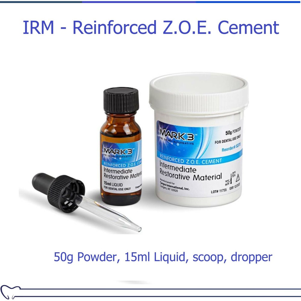 IRM Reinforced ZOE Cement IRM Cement Restorative 50g Powder 15mL Liquid #5370