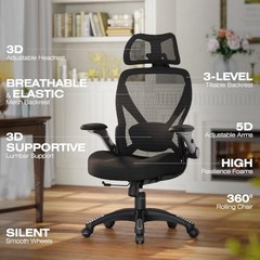 ELABEST X100 Ergonomic Mesh Office Chair Big Tall 5D Arms