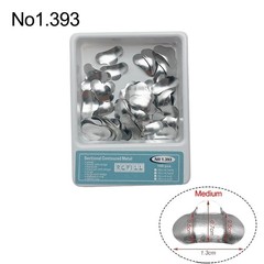 100 Pcs Dental Sectional Contoured Metal Matrices Refill Matrix Band Ledge 35um