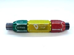 16.800 & 17.200 CL ZZ mm PIN PLUG GAGE GO NOGO 17.000 -.200 17 .6614 16.80 17.20