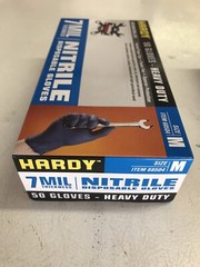 Hardy 68504 Nitrile Gloves 7 mil Strong | HEAVY DUTY | M Medium | Box of 50