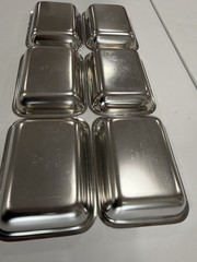 Polar Ware Stainless Steel 18-8 Steam Table Pans 1/9 Size USA Made Lot of 6