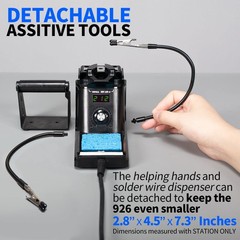 60W Digital Soldering Iron Station Kit with Helping Hands, 6 Tips, Solder & Tool