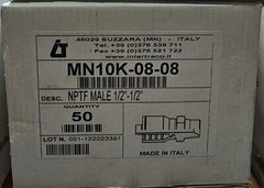 10 PK MP-08-08, 1/2″ Hose x 1/2″ NPTF Male Pipe Hydraulic Hose Fittings HY