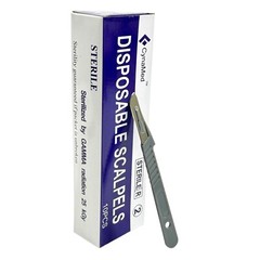 10 DISPOSABLE STERILE SURGICAL SCALPELS #20 WITH PLASTIC HANDLE SURGICAL dental