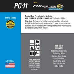 Two-Part Marine Epoxy Adhesive Paste, Off White, 8 lb, Waterproof, Strong Bond