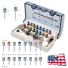 Dental Universal Implant Prosthetic Kit Torque Wrench Screw Drivers Remover USA