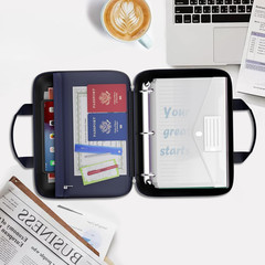 Binder Folders Organizer with 20 Pack Heavyweight Plastic Pockets,Fireproof File