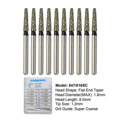 Multi-Use Diamond Burs Round End Taper Football Ball Round Friction Grip FG 856