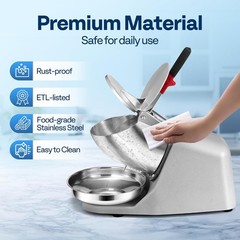 300W Electric Snow Cone Crusher Maker Machine 143lbs Commercial Ice Shaver