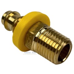 2 Pack Easy Lock Brass Hose Barb Fitting Connector 3/8″ Push-Lock x 1/4″ MNPT