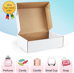 Shipping Boxes 7X5X2 Inches White Small Mailing Boxes 25 Pack Cardboard