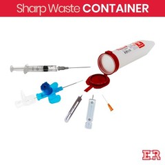 Portable 6 Count Sharps Container with Locking Lid – Essential for Medical Use