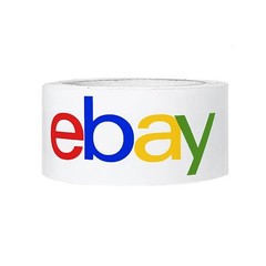 TWO ROLLS of eBay Branded Packaging Shipping Tape w Color Logo 75Yds x 2 in.