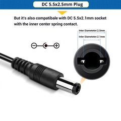 Facmogu AC to DC Adjustable Power Supply, 100-240V 3-12V 2A, Black