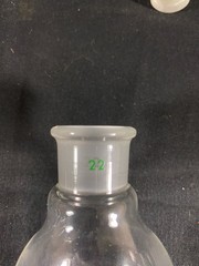 CHEMGLASS 125mL Squibb Separatory Funnel w/ Stopcock #22 Neck CG-1742-01 A