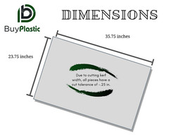 Clear Acrylic Sheet, Plexiglass Plastic Sheet 1/8″ x 24″ x 36″