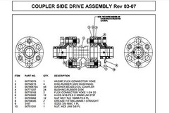 1 ea Bush Hog 11374 Flex Coupler Rubber Pad Disc with Spacers Free Shipping