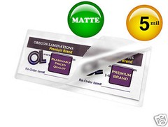 500/pack MATTE 2-3/8 x 8-1/2 Hot 5 Mil Large Bookmark Laminating Pouches