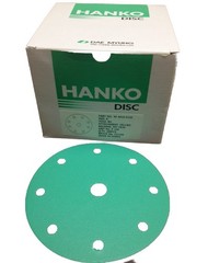 Hanko Festool-Ready 6″, 9-Hole Green Film Sanding Discs Grip 80G 100/Box