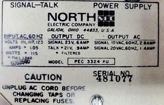 NORTH ELECTRIC CO. – PEC 3324AU – Signal-Talk Multi AC/DC Outputs Power Supply