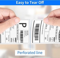 4″x6″ Direct Thermal Shipping Labels 250/Roll Perforated For Zebra,Rollo,Jadens