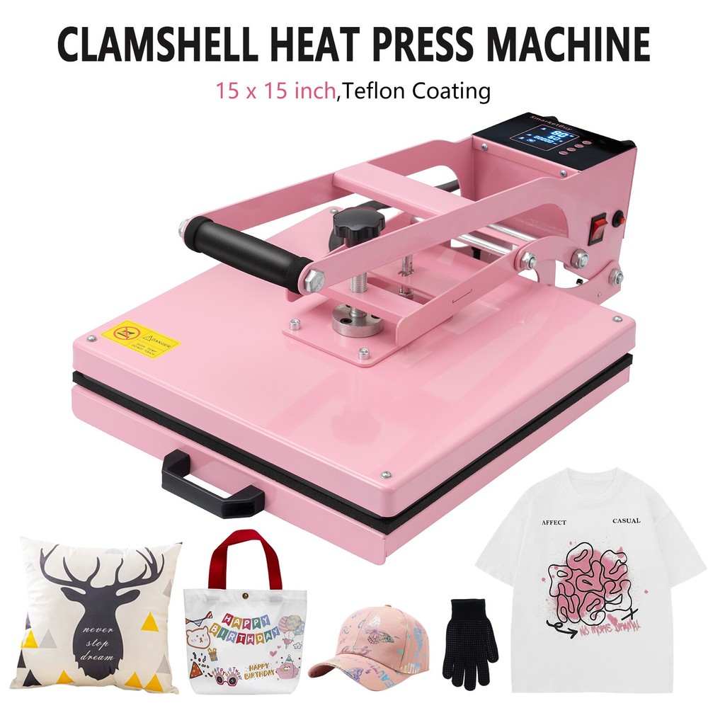 15″x15″ Clamshell T-shirt Heat Press Machine Digital Transfer Sublimation Print