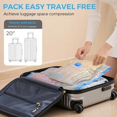 Vacuum Seal Bags for Clothing Travel, 12 Pack Vacuum Storage Bags for Clothes…