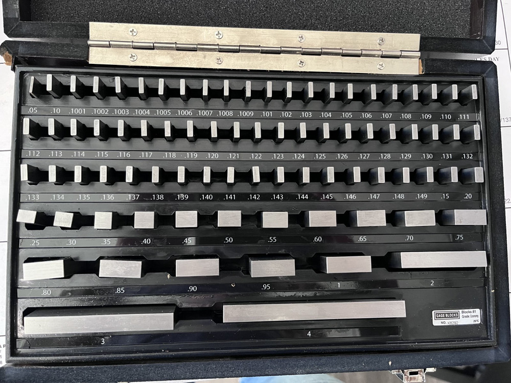 IMGAGES Gage Block Set: 0.05 to 4” Range, 81 Pc, Economy Grade, Steel 630-4115