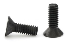 #6-32 Black Oxide Stainless Steel Flat Head Socket Cap Screws All Length & Qty