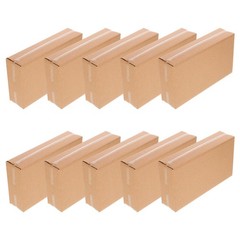 10Pcs Portable Khaki Corrugated Cardboard Boxes for Shipping and Storage Needs