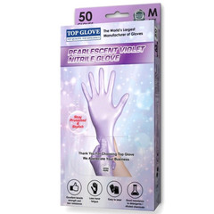 Top Glove Nitrile Disposable Powder Free Glove – Pearlescent Pink/ Violet 50s