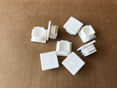 8 Pack – 1″x1″ Tubing Plastic Plug End Cap Rectangular Rectangle 1×1 White