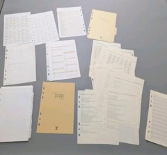 Vintage Authentic Louis Vuitton GM Agenda Planner Insert Lot 90s-2000s INCOMPLET